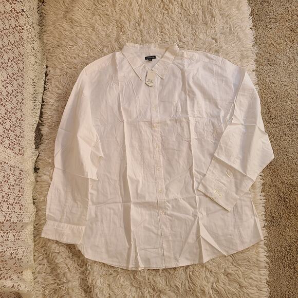 NWT George white button down shirt size 5X - Picture 1 of 3